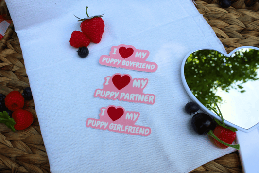 "I <3 My Puppy _______" Vinyl Stickers - puppypilled