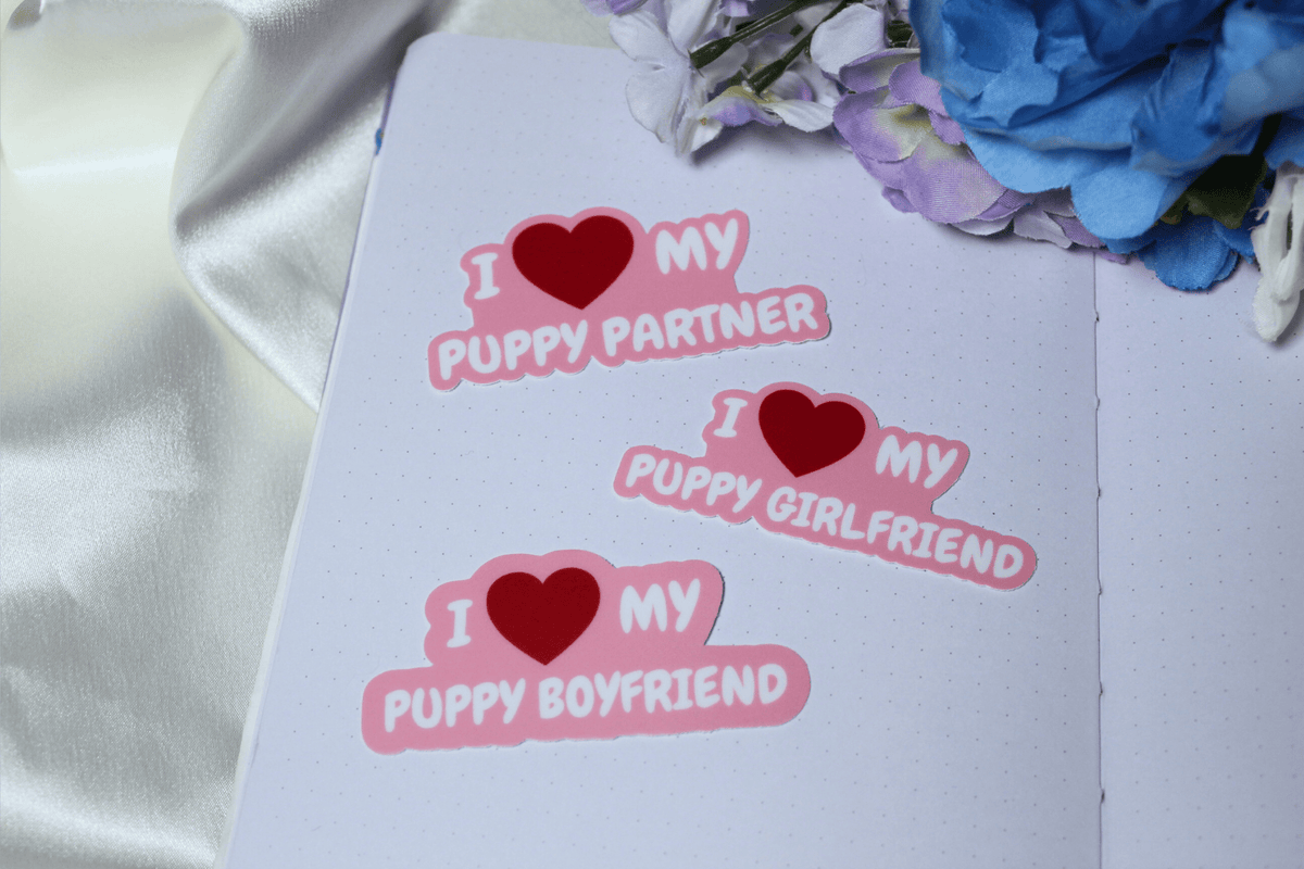 "I <3 My Puppy _______" Vinyl Stickers - puppypilled