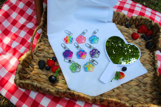 Pride Paw Acrylic Keychains - puppypilled