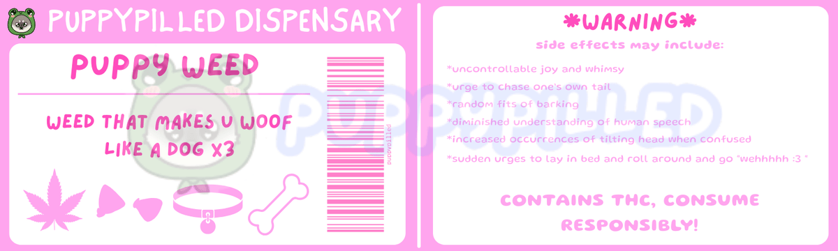 Puppy Weed Stash Jars - PINK VERSION - puppypilled