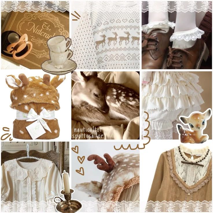 Coquette Dainty Deer Moodboard Ears