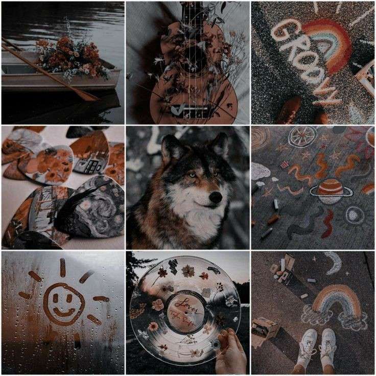 Rainy Day Muted Wolf Moodboard Ears