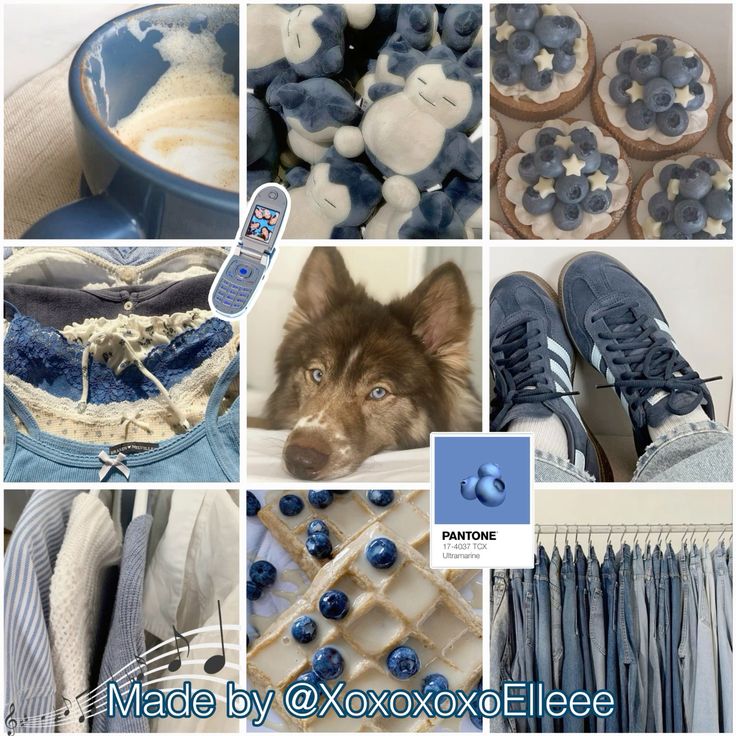 Blueberry Coquette Pointy Pup Moodboard Ears