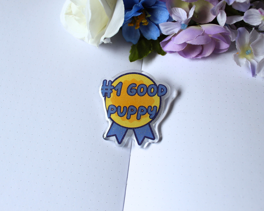 "#1 Good Puppy" Acrylic Pin