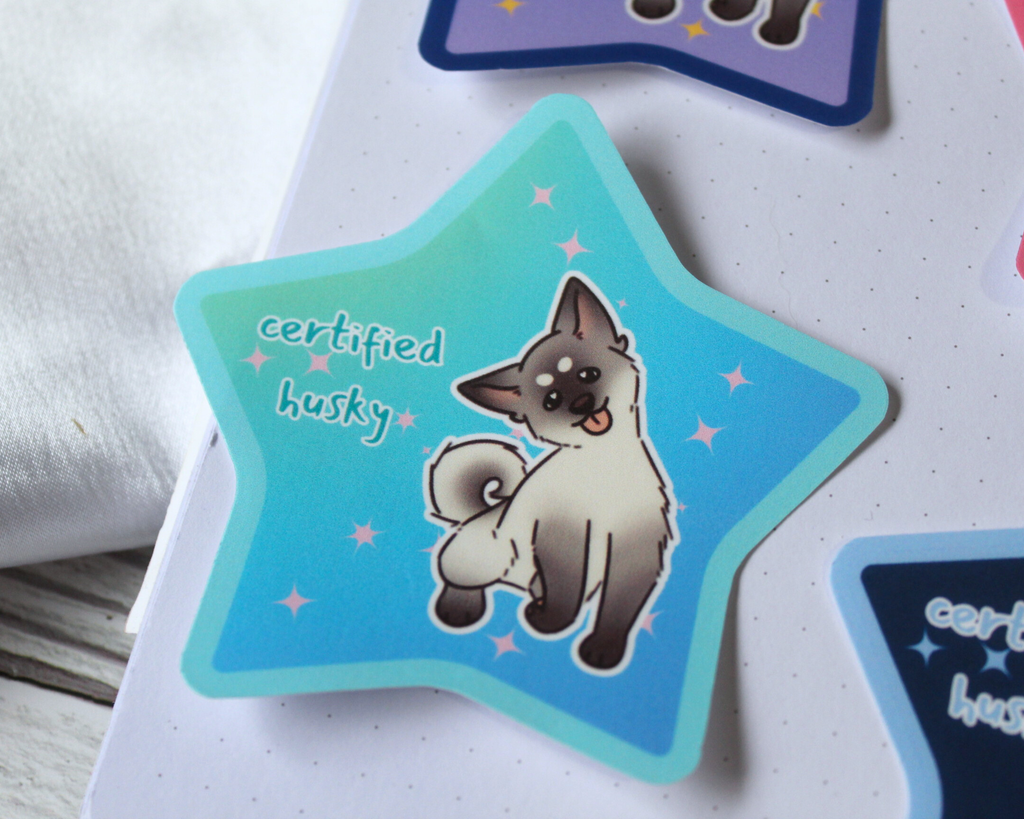 "Certified Husky" Sticker