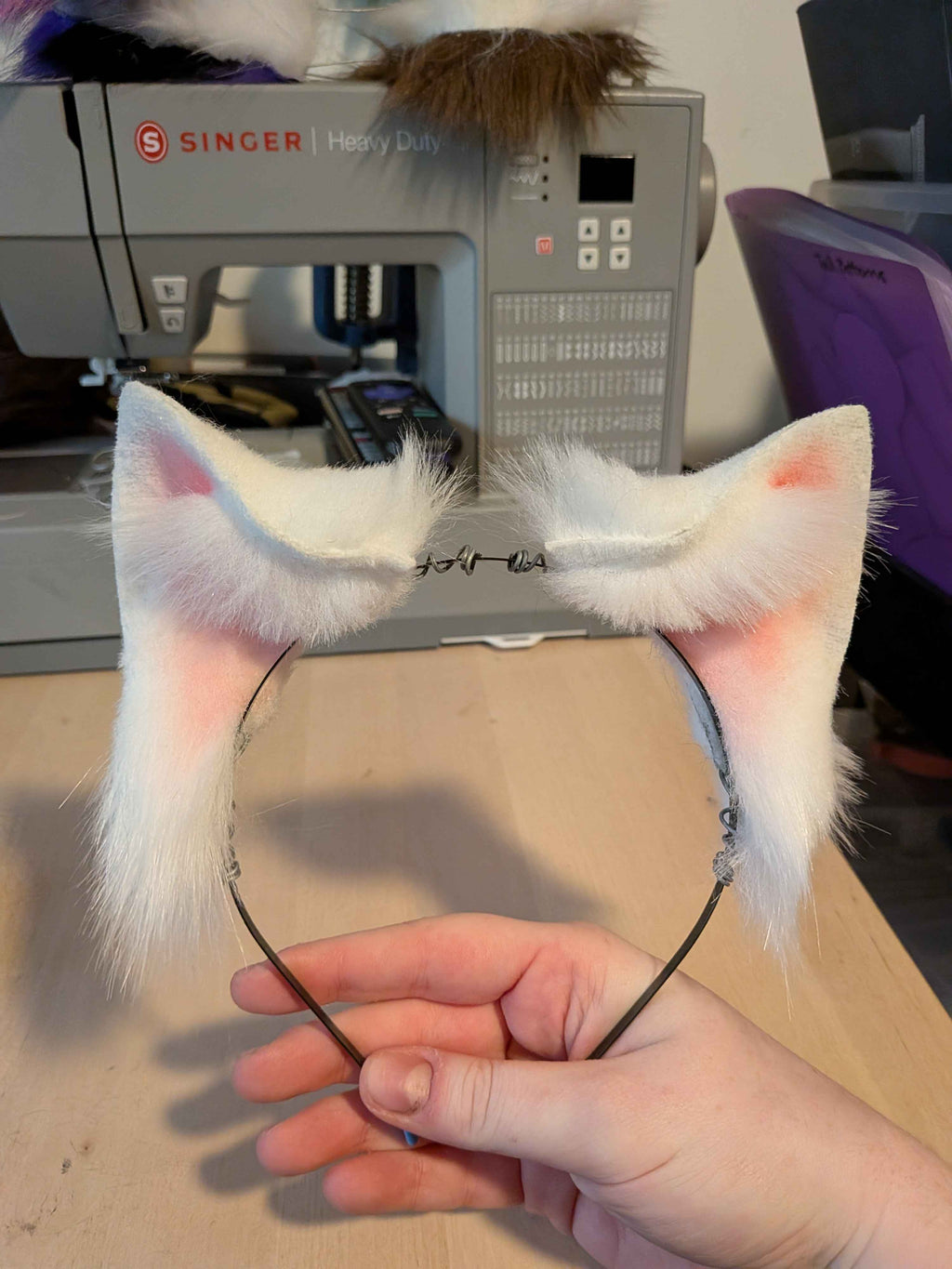 White Small Fox Ears