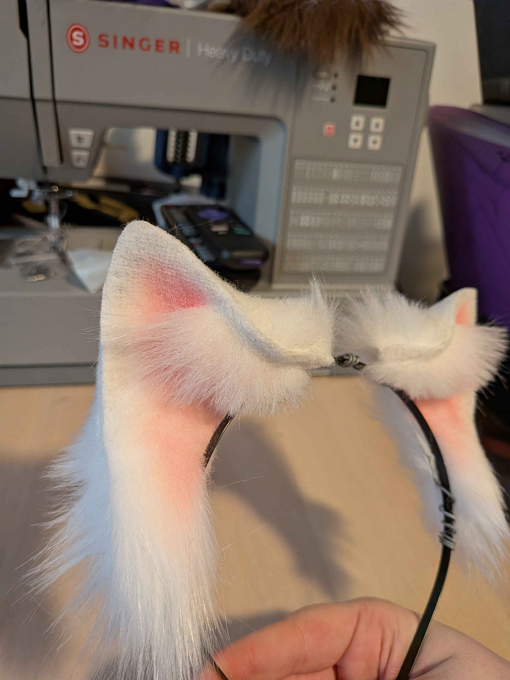 White Small Fox Ears