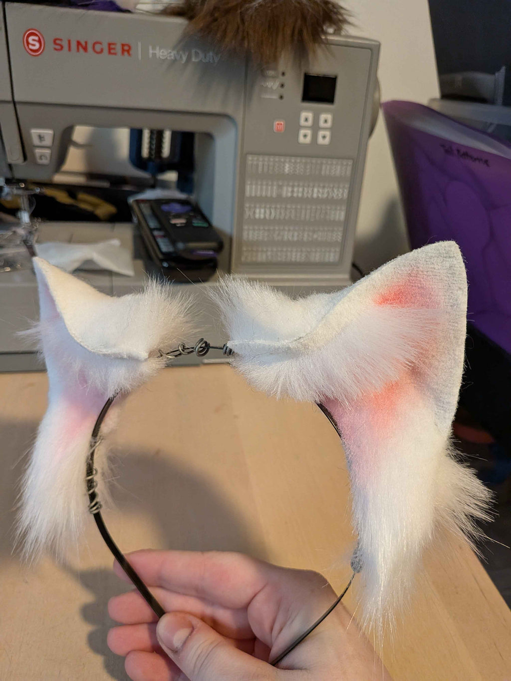 White Small Fox Ears