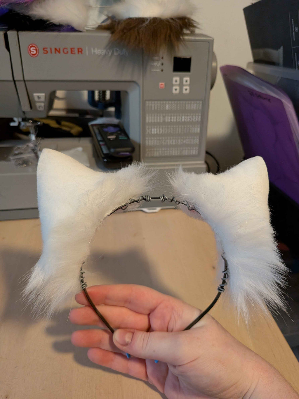 White Small Fox Ears