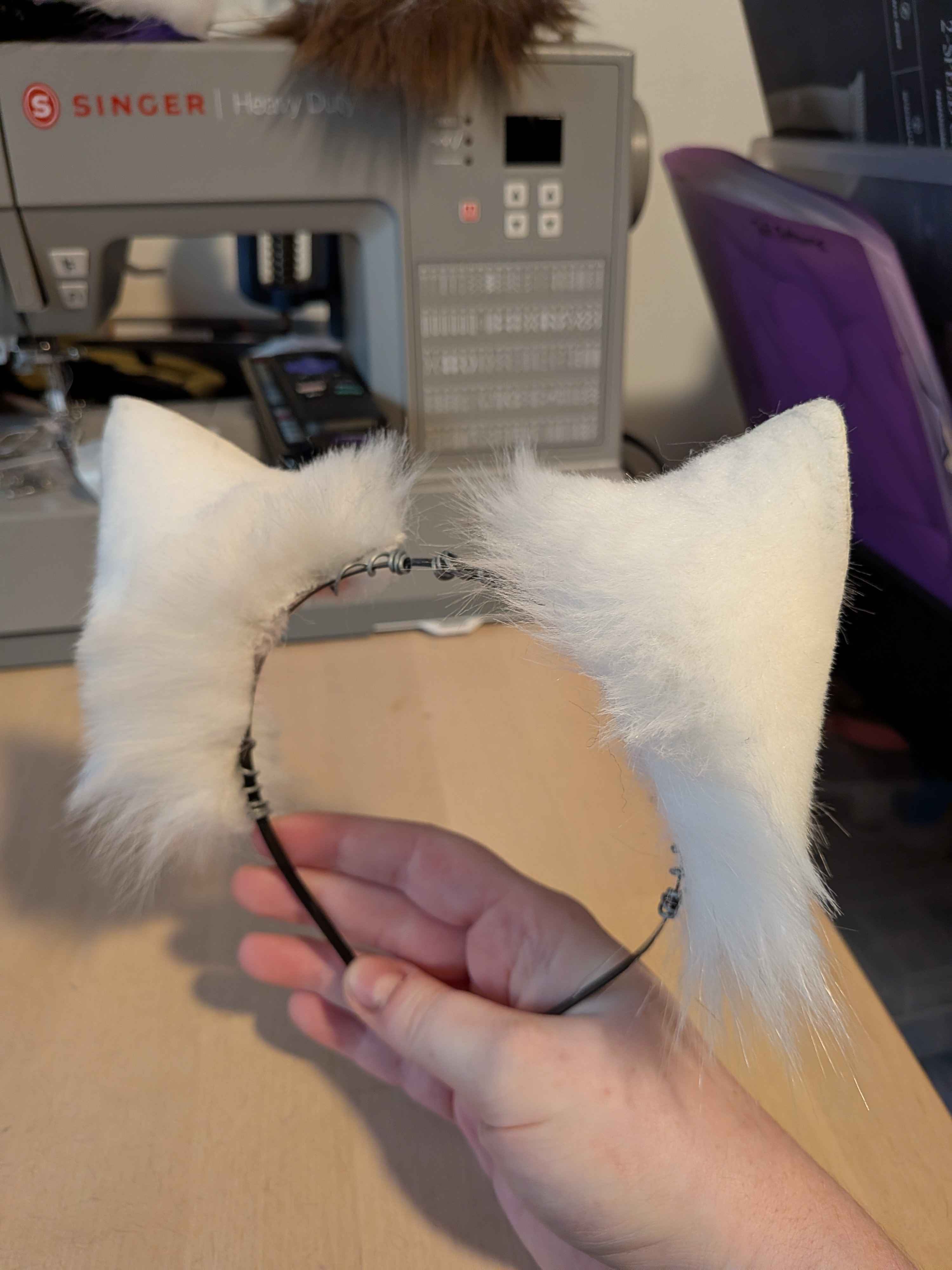 White Small Fox Ears