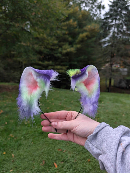 Neon Leopard-print Mismatched Ears