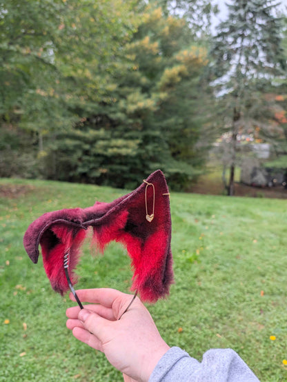 Burgundy/Red Fox Ears