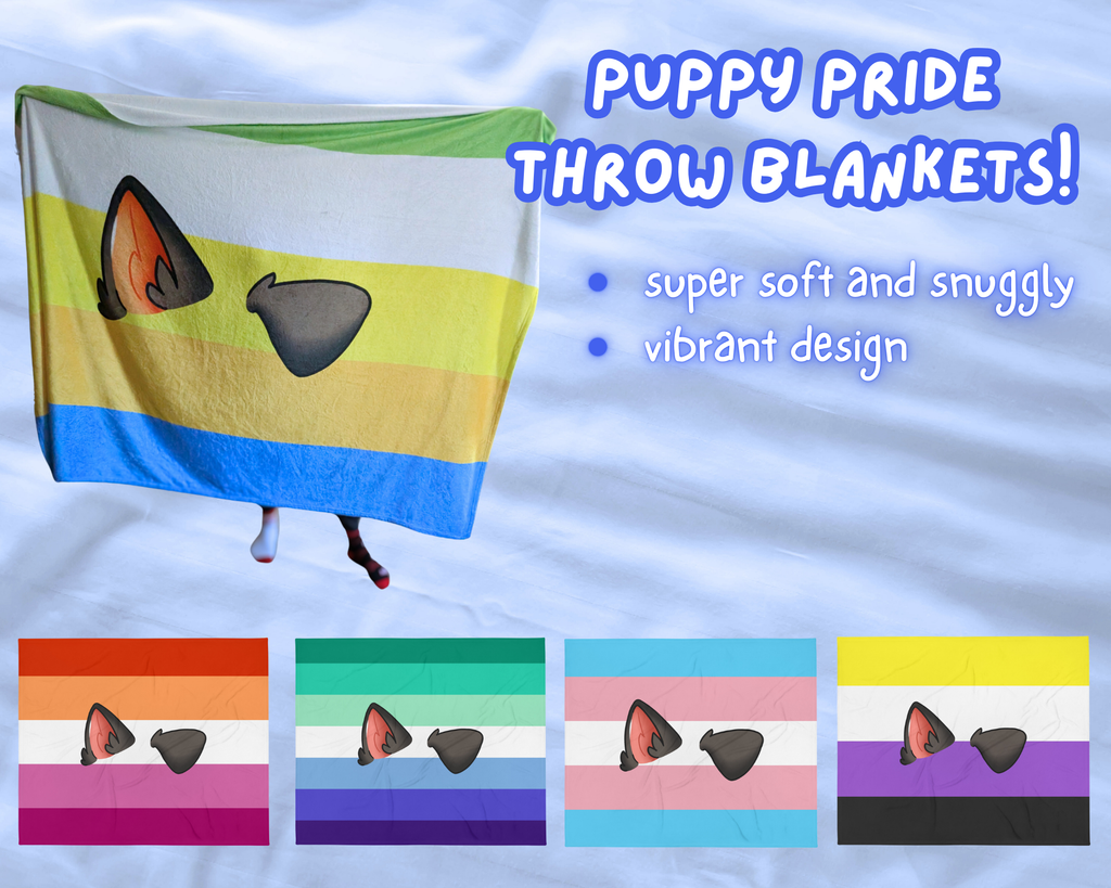Puppy Pride Throw Blanket
