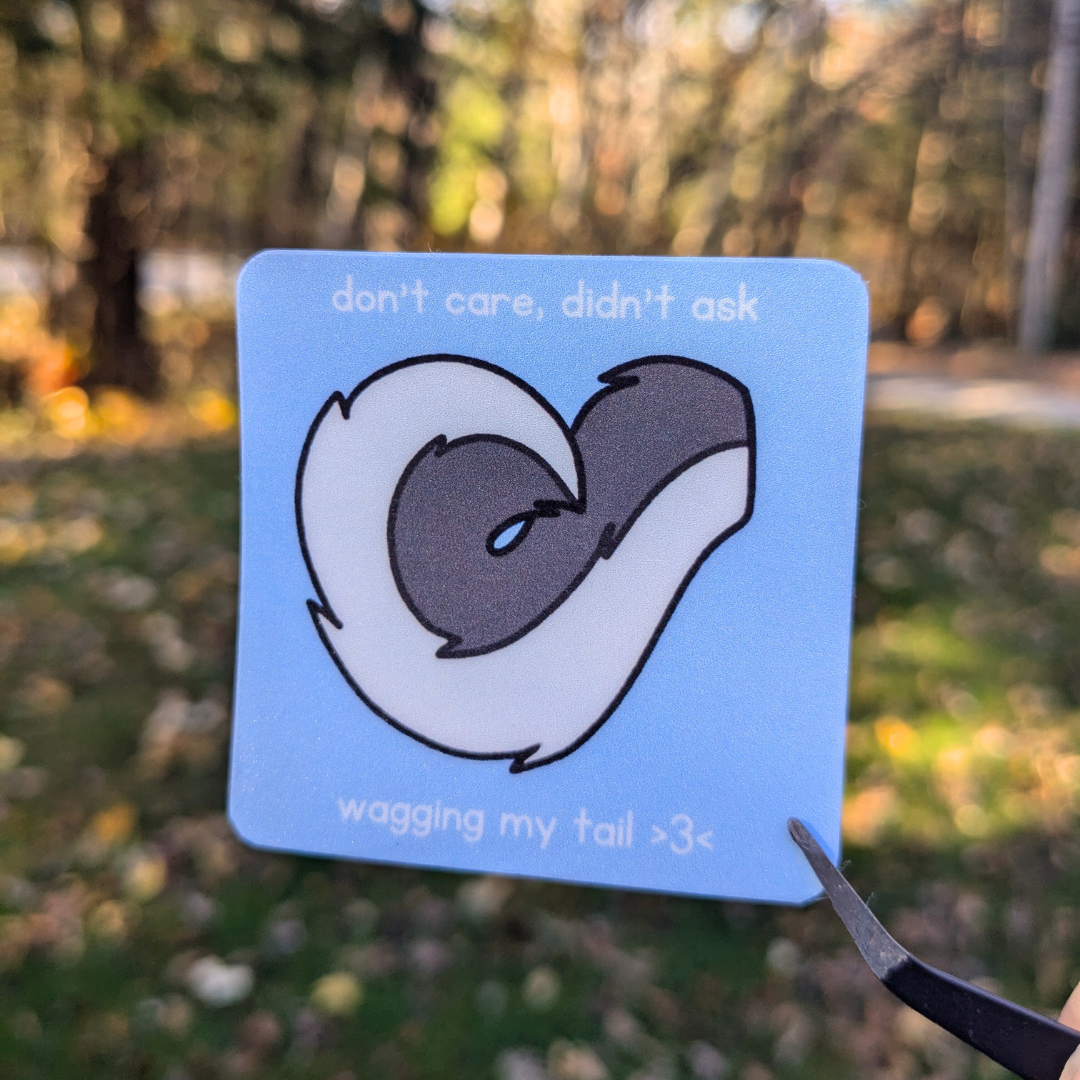 Wagging My Tail Sticker