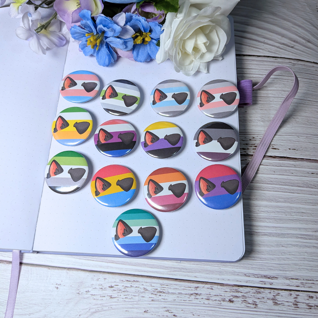 Mini Puppy Pride Button Pins