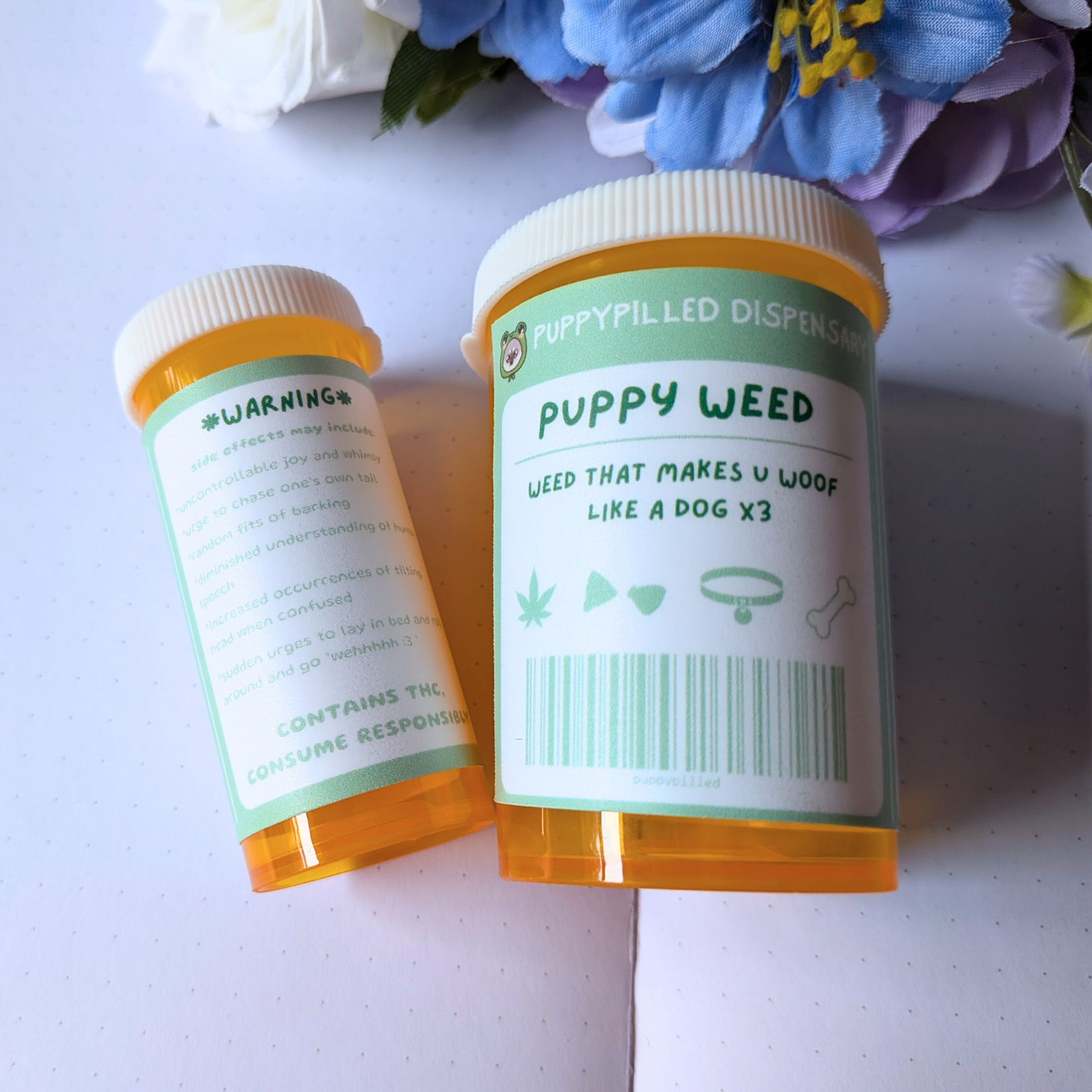 Puppy Weed Storage Bottle