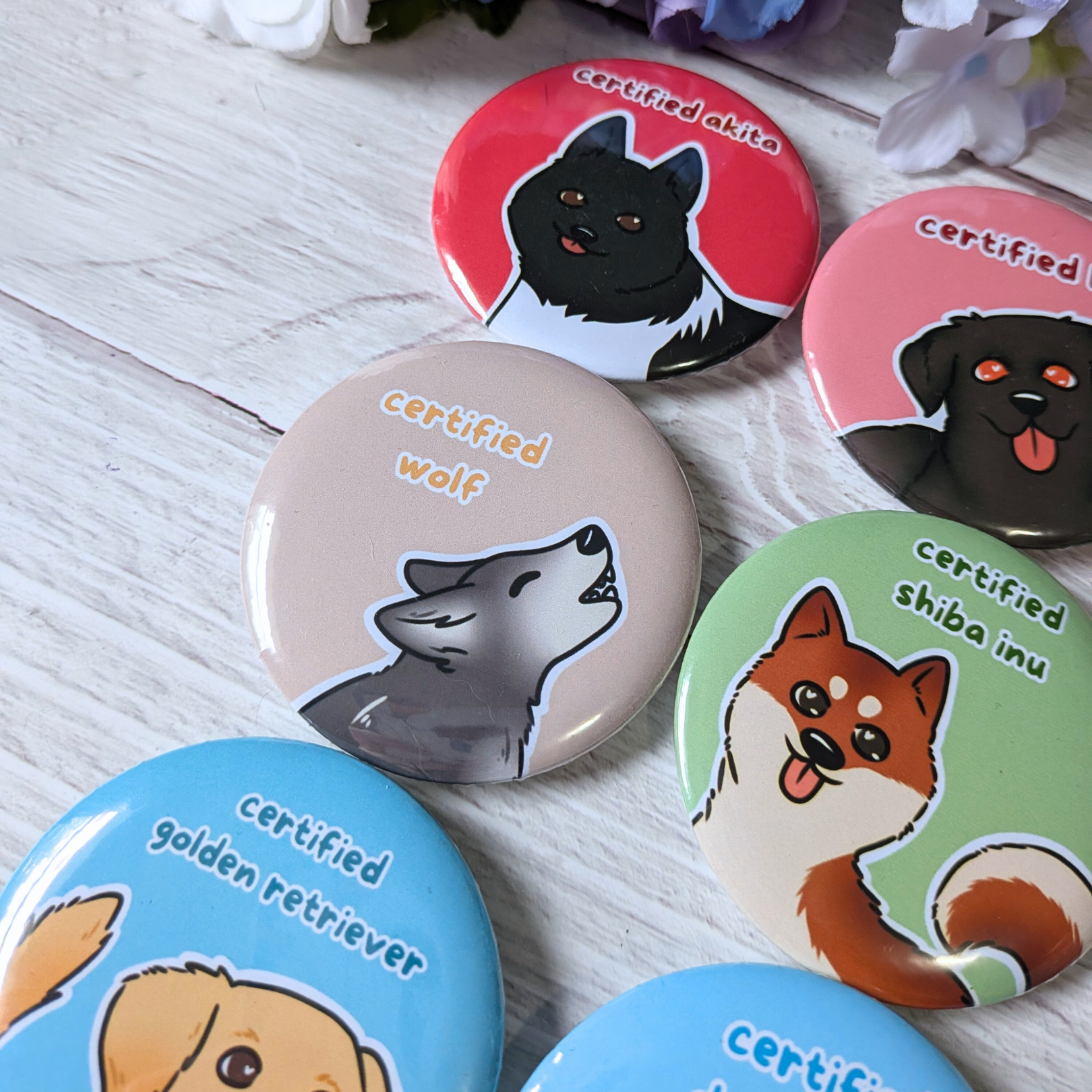 Dog Breed Button Pins
