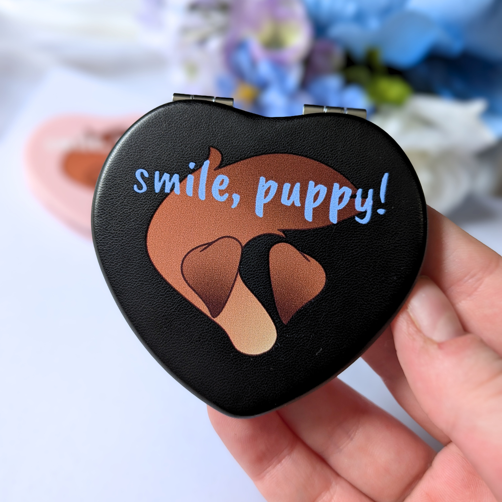 "Smile Puppy" Compact Mirror