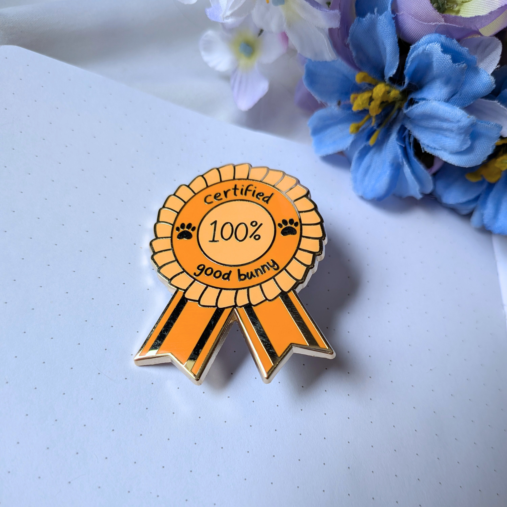 "Good Bunny" Enamel Pin