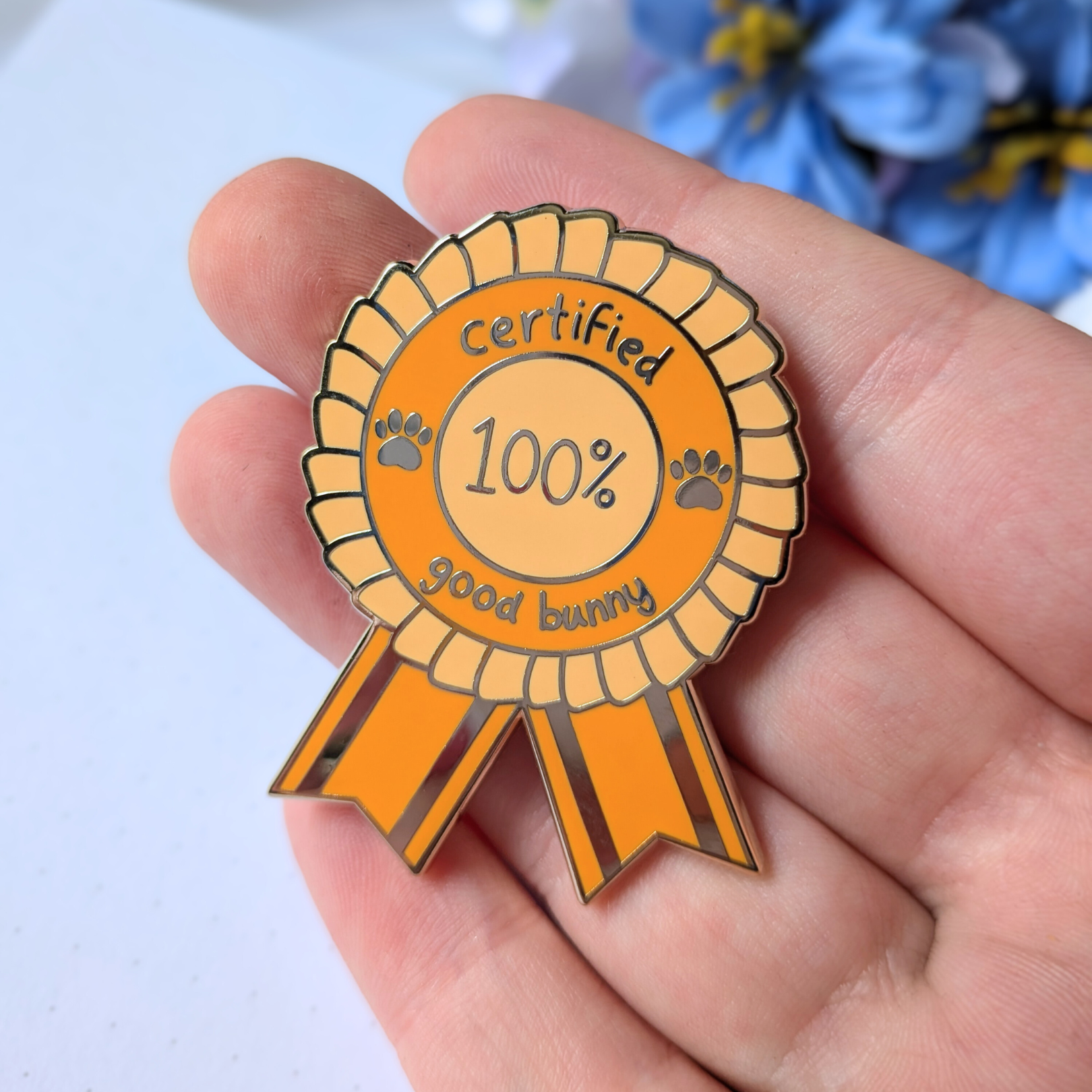 "Good Bunny" Enamel Pin