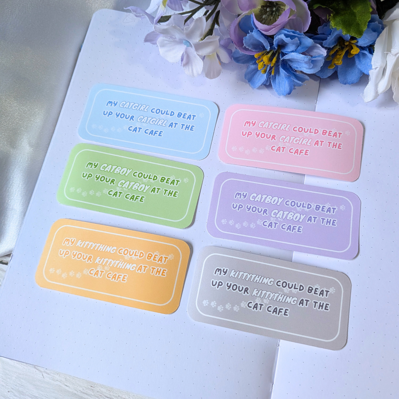 Cat Fight Stickers