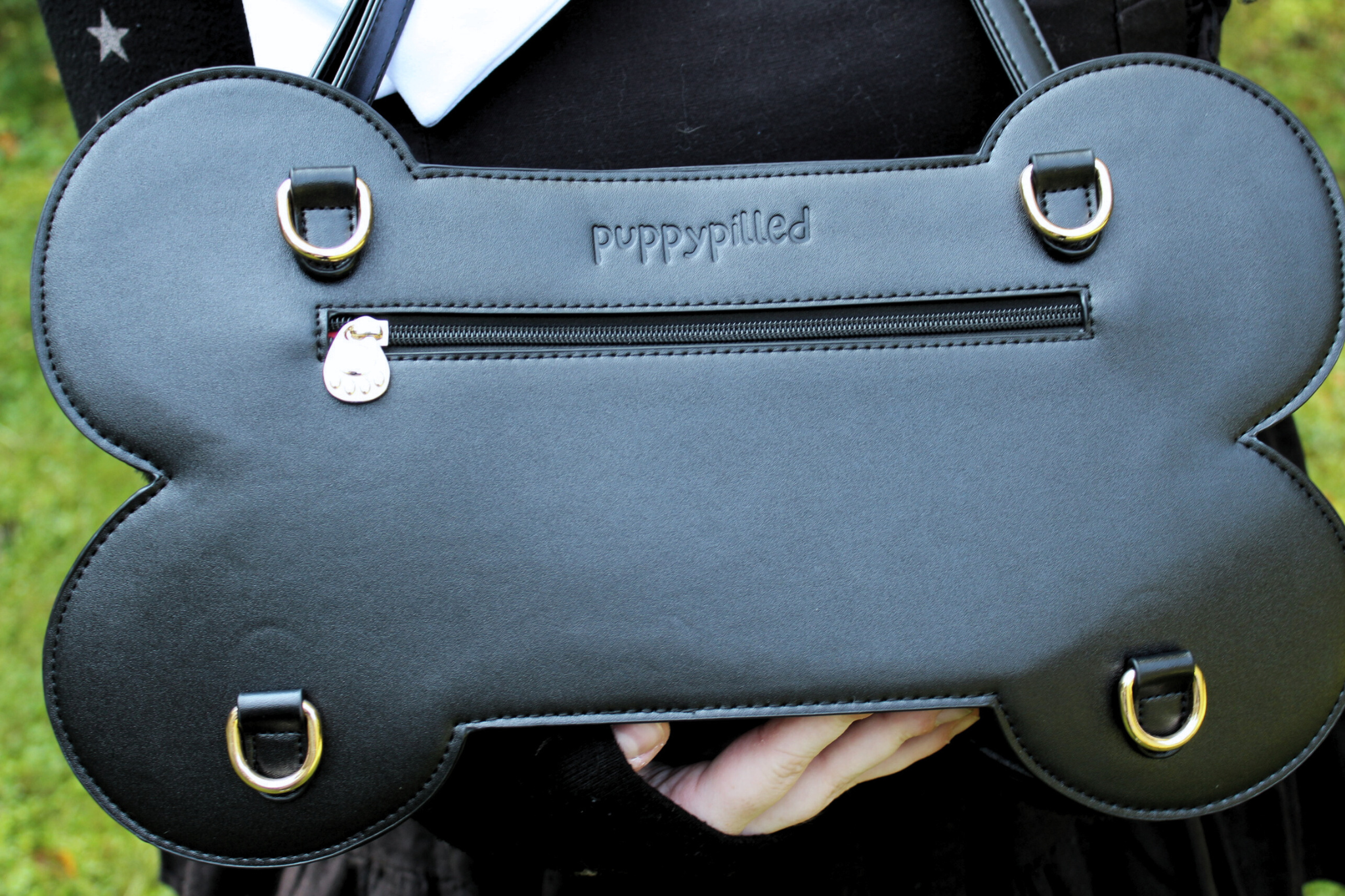 (Black) Doggie Bone Ita Bag - B-GRADE LEFTOVERS