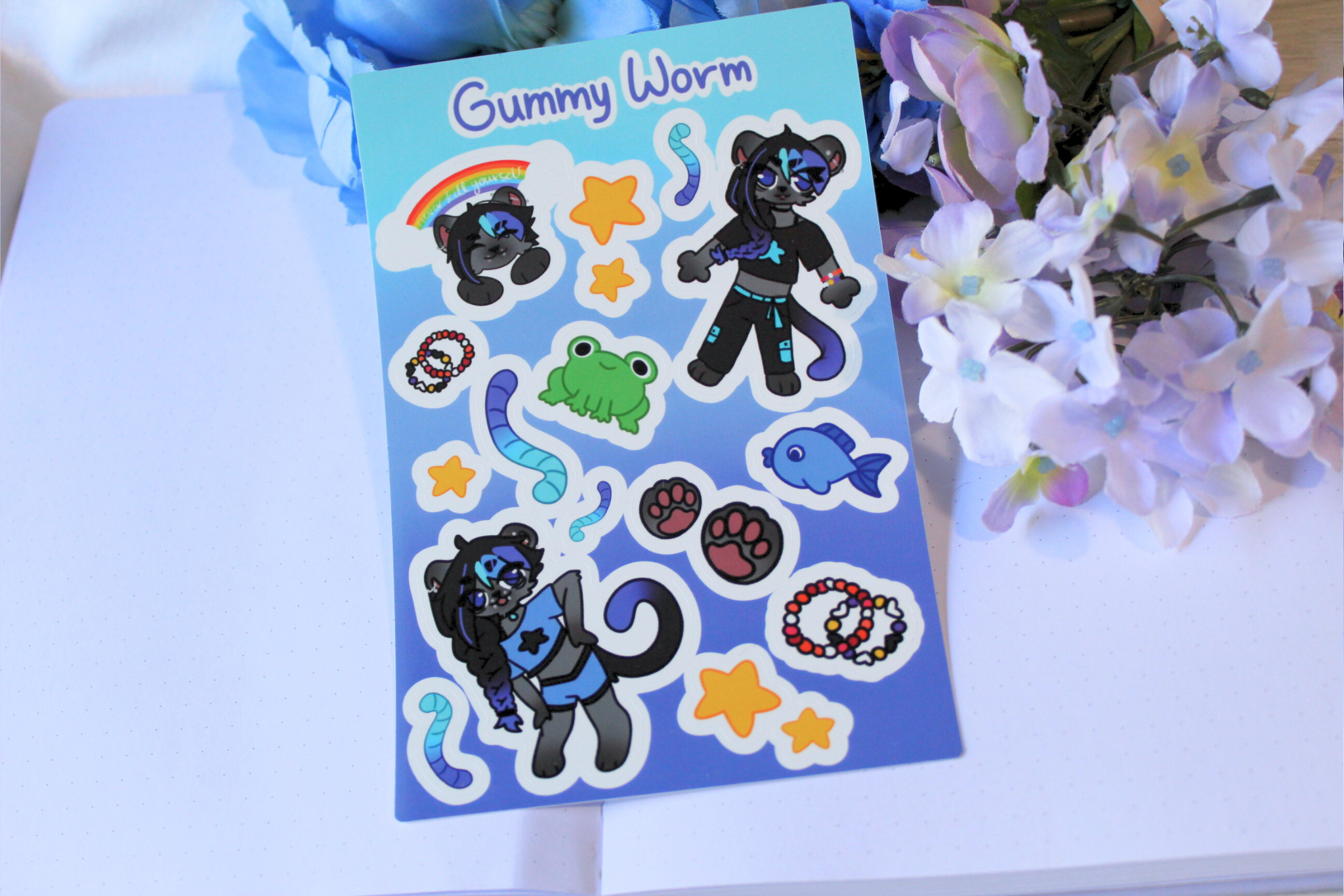 Gummy Worm Sticker Sheet