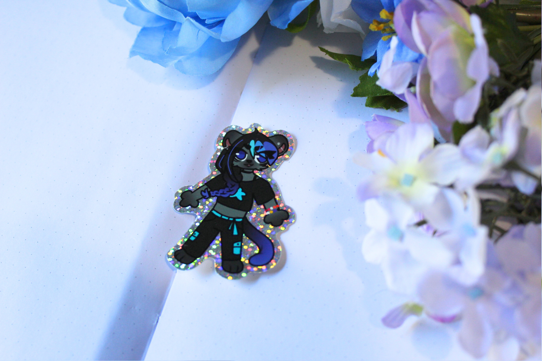 Gummy Worm Glitter Sticker