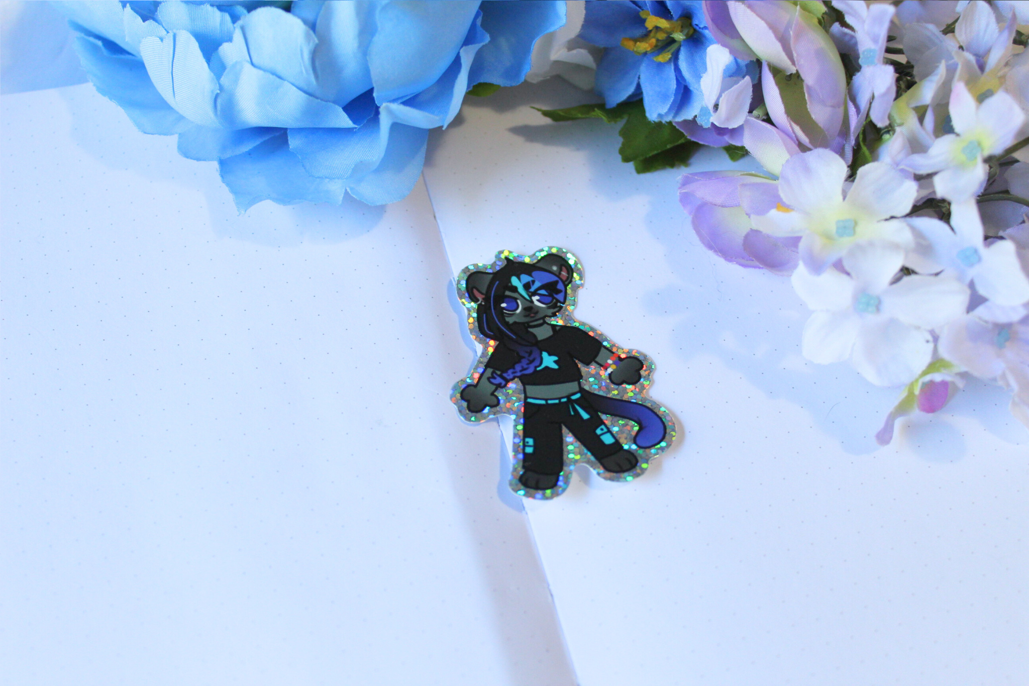 Gummy Worm Glitter Sticker