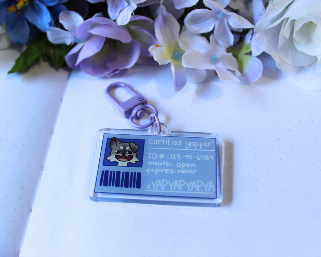 Certified Yapper ID Card Keychain