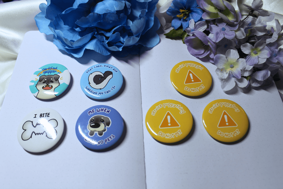 Button Pins! (Assorted designs) - puppypilled
