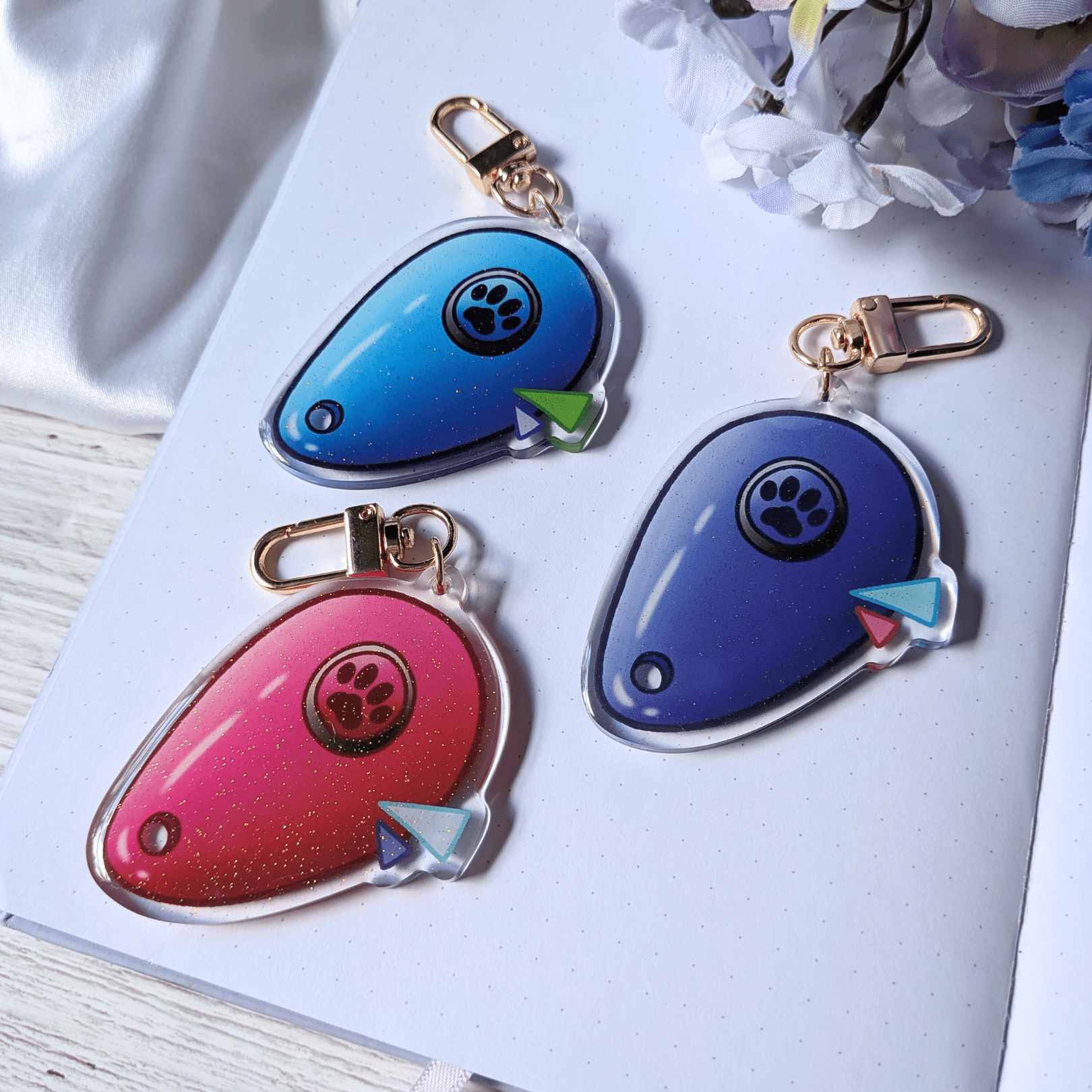 Clicker Trained Acrylic Keychains - puppypilled