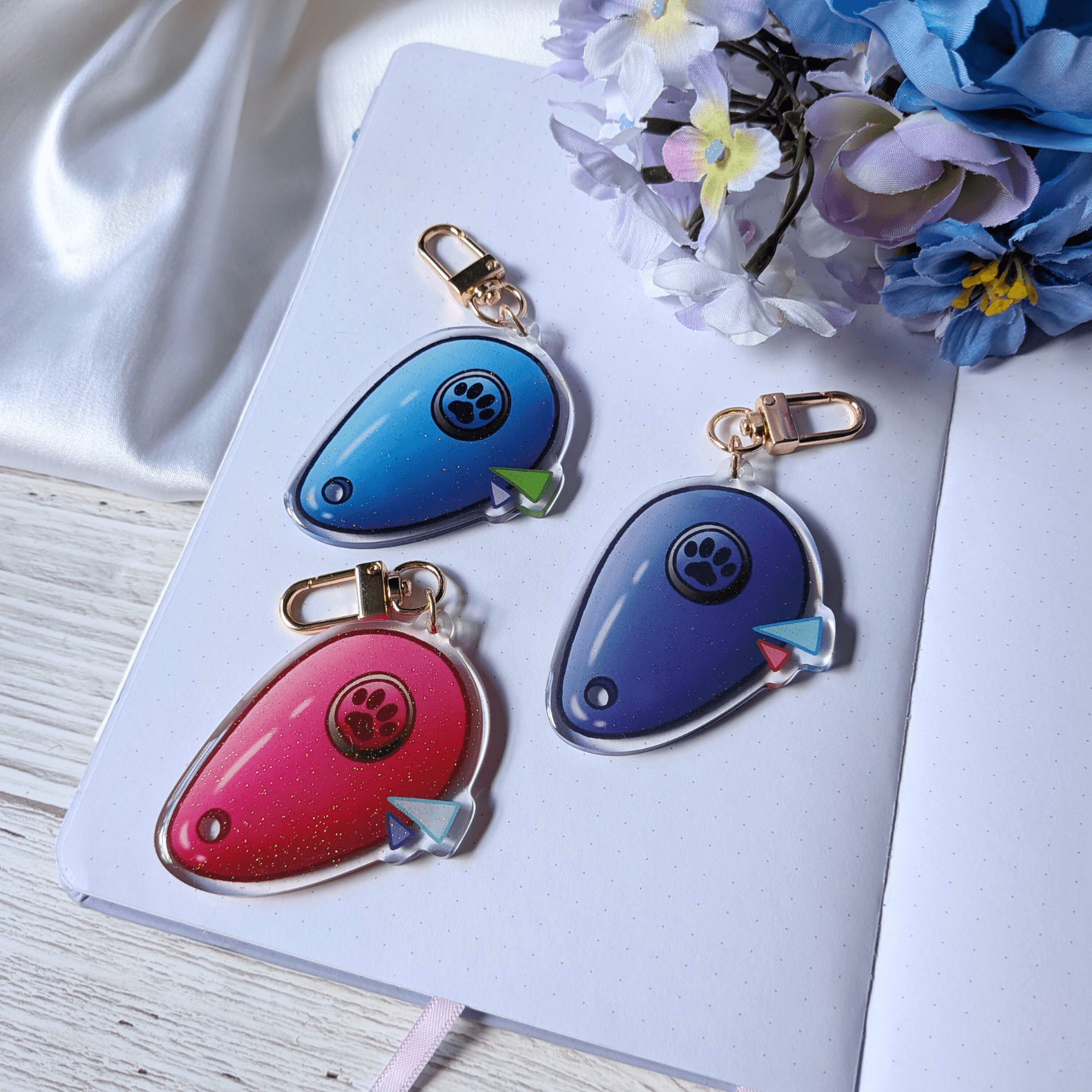 Clicker Trained Acrylic Keychains - puppypilled