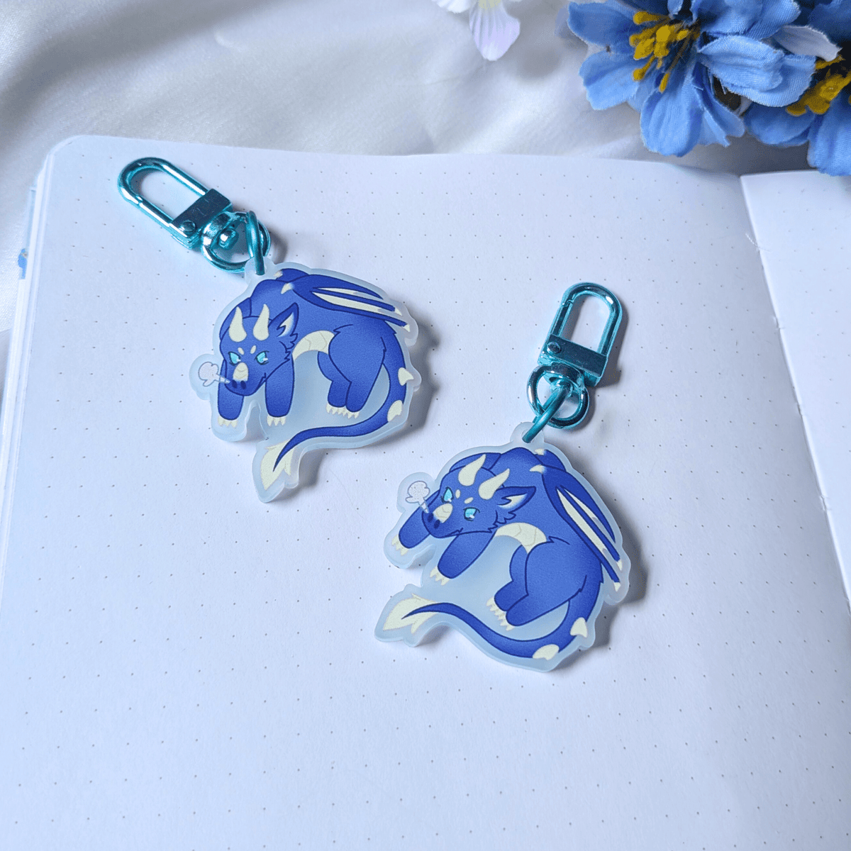 Dangly Dragon Acrylic Charm - puppypilled