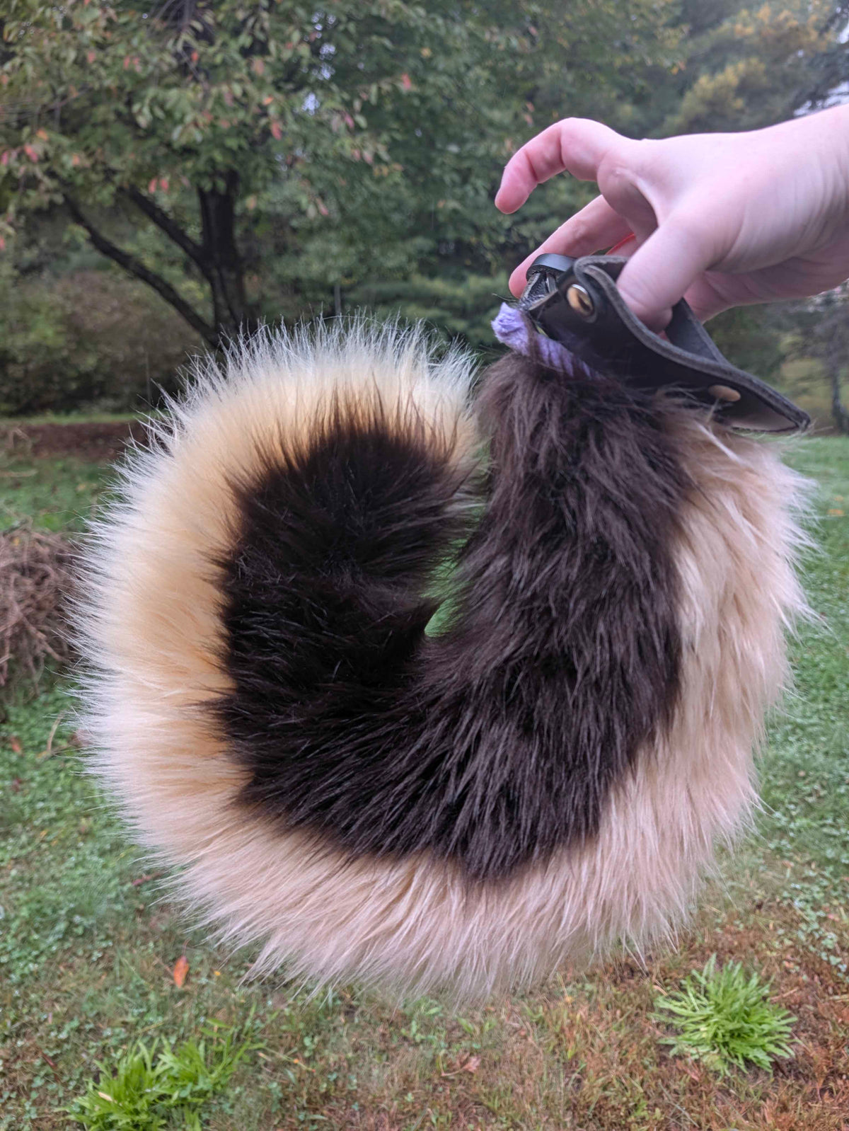 Dark Brown/Blonde Curled Large BONTAIL Sleeve - puppypilled