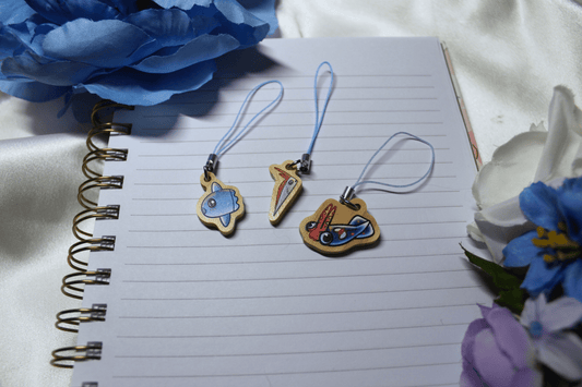 Deep Sea Creatures - Wooden Phone Charm - puppypilled