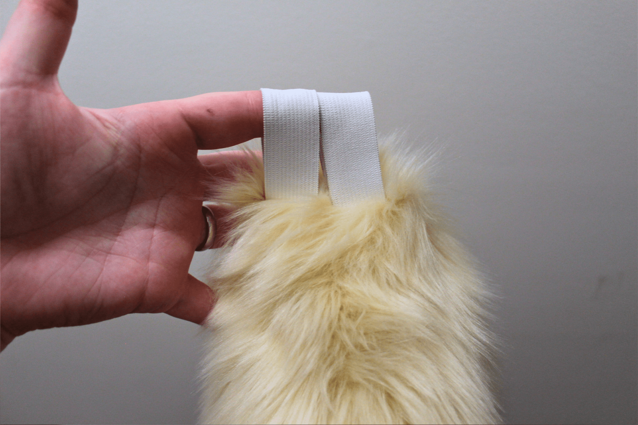 DISCOUNTED Blond Half-Curl Tail - puppypilled