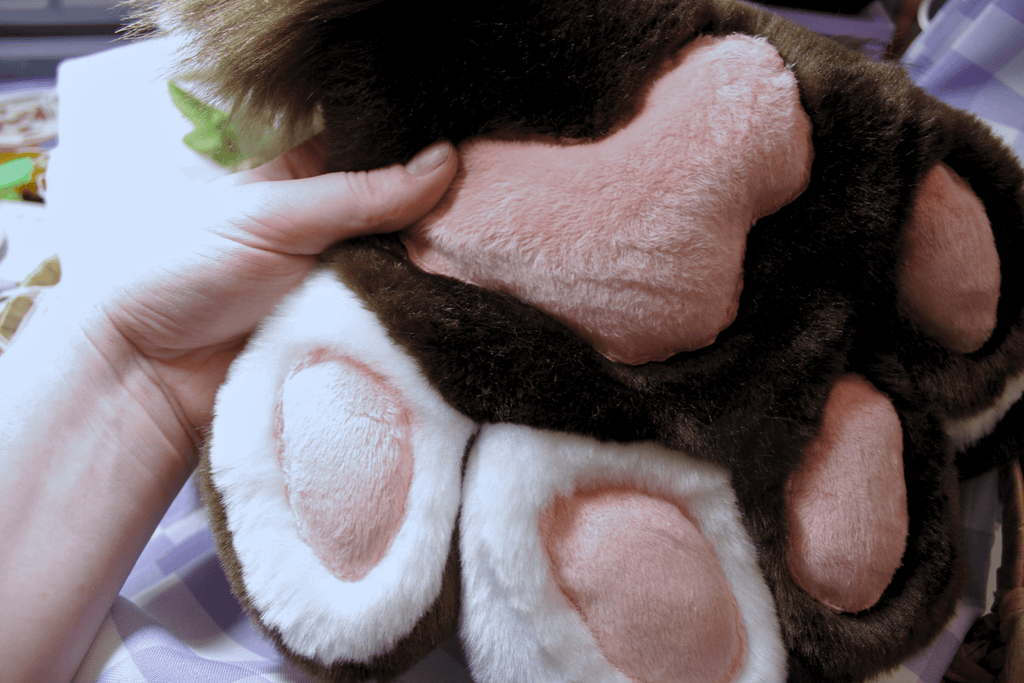 DISCOUNTED Brown + White 4 Finger Paws - puppypilled