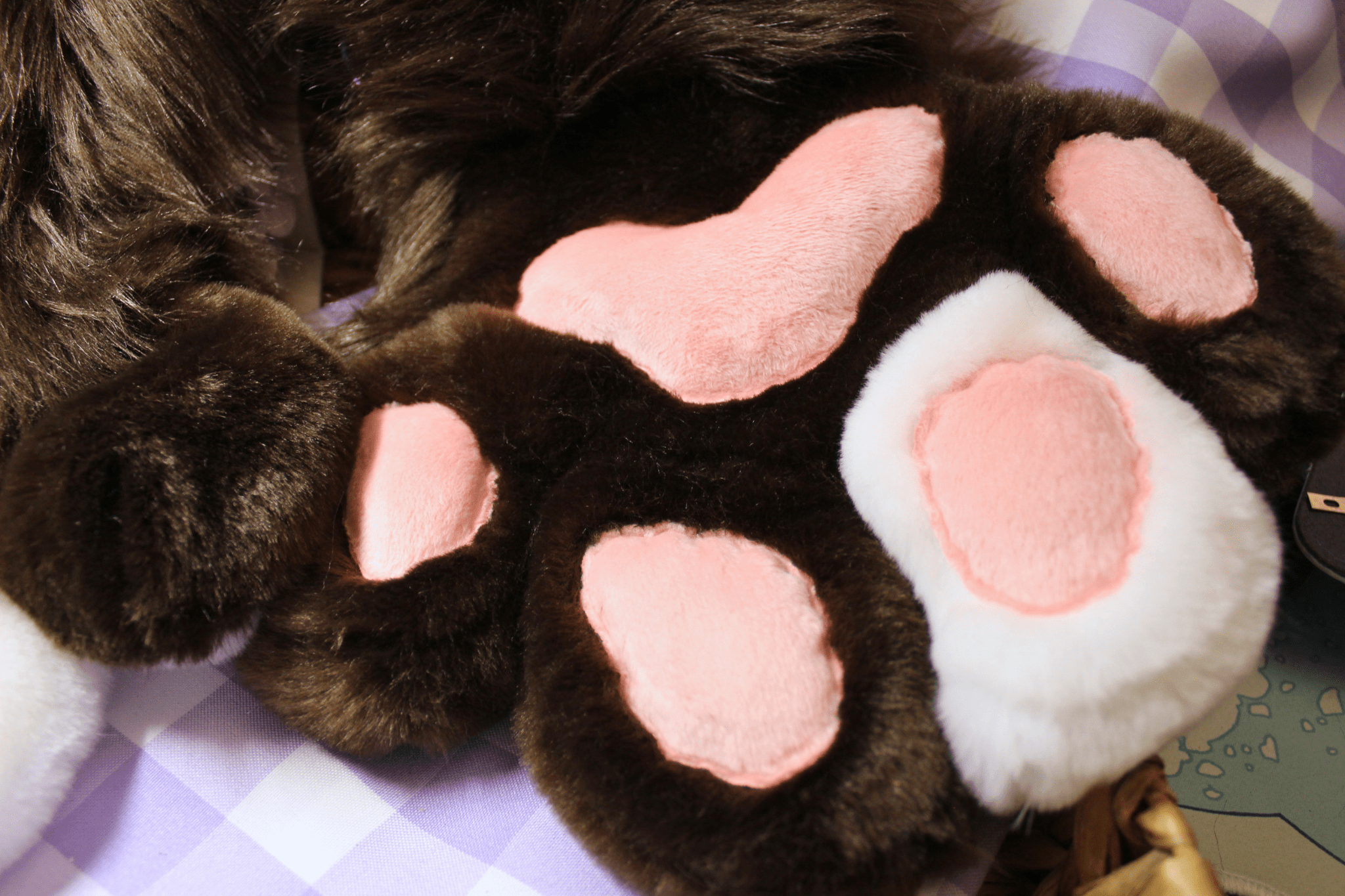 DISCOUNTED Brown + White 4 Finger Paws - puppypilled