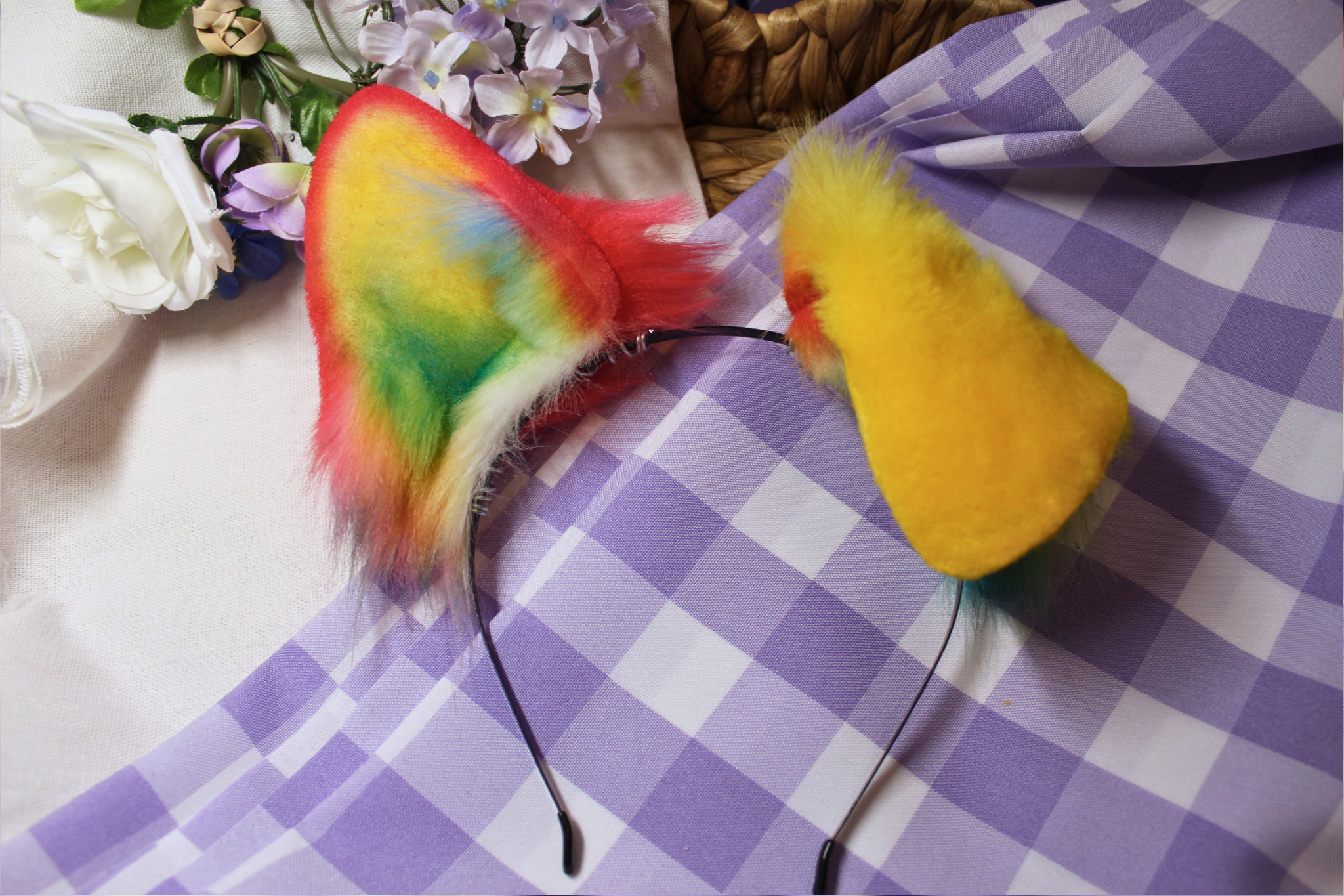 DISCOUNTED Kidcore Rainbow Puppy Ears (Set A) - puppypilled