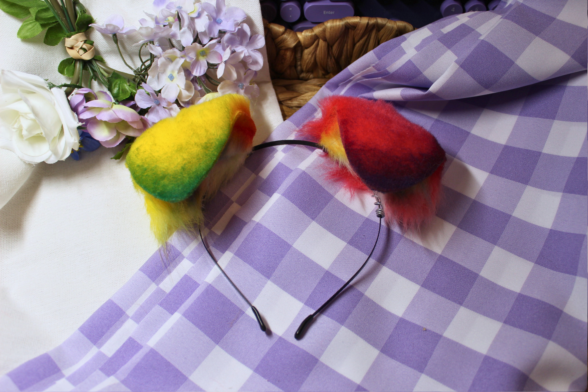 DISCOUNTED Kidcore Rainbow Puppy Ears (Set B) - puppypilled