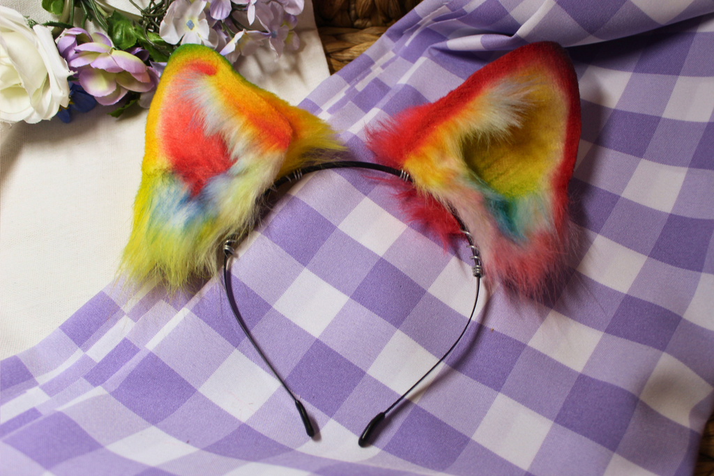 DISCOUNTED Kidcore Rainbow Puppy Ears (Set B) - puppypilled