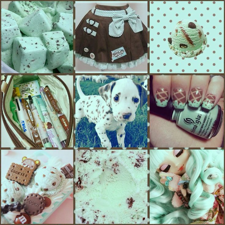 Mint Chocolate Chip Dalmatian Moodboard Ears