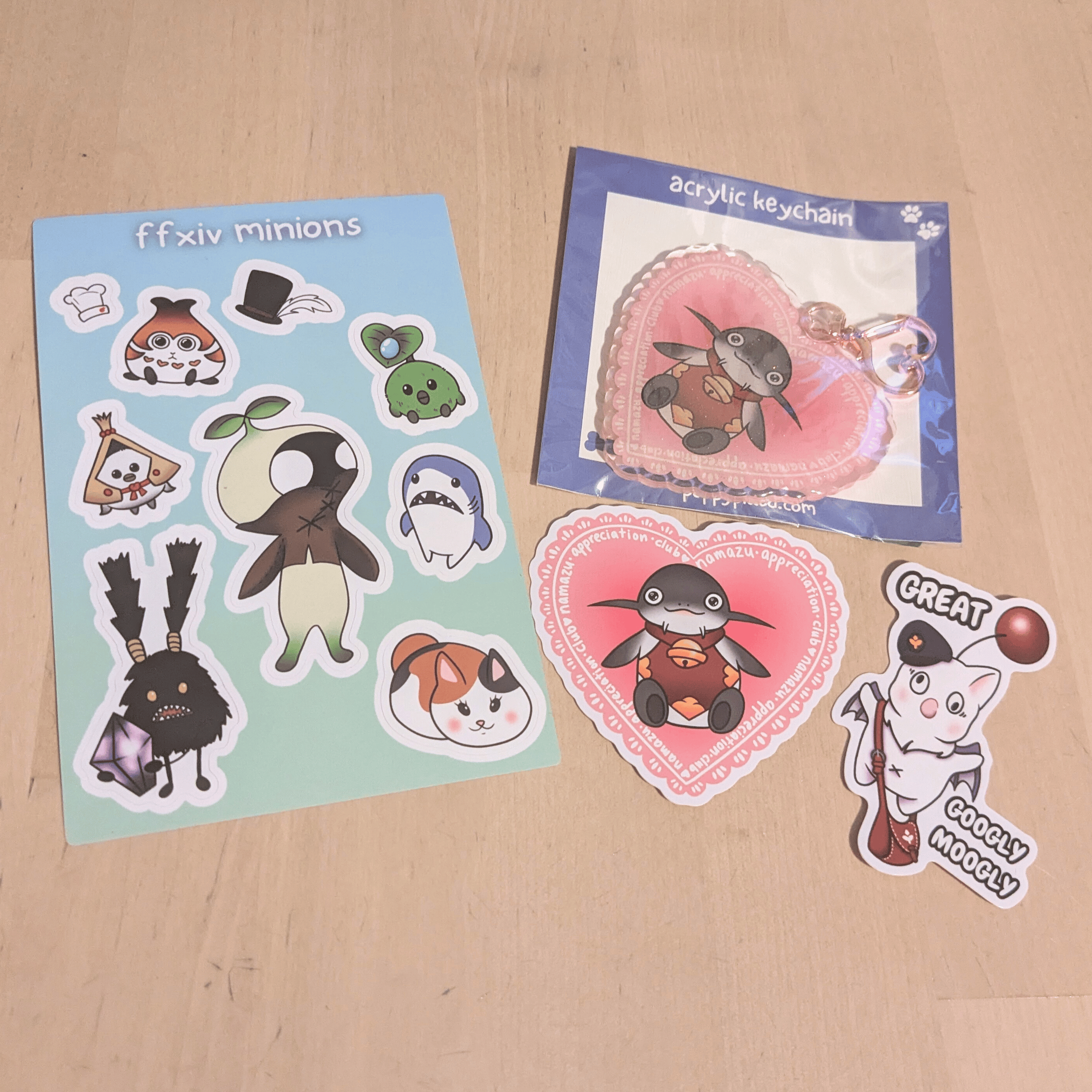 FFXIV Keychain & Sticker Pack - puppypilled