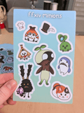FFXIV Minions Sticker Sheet - SALE - puppypilled