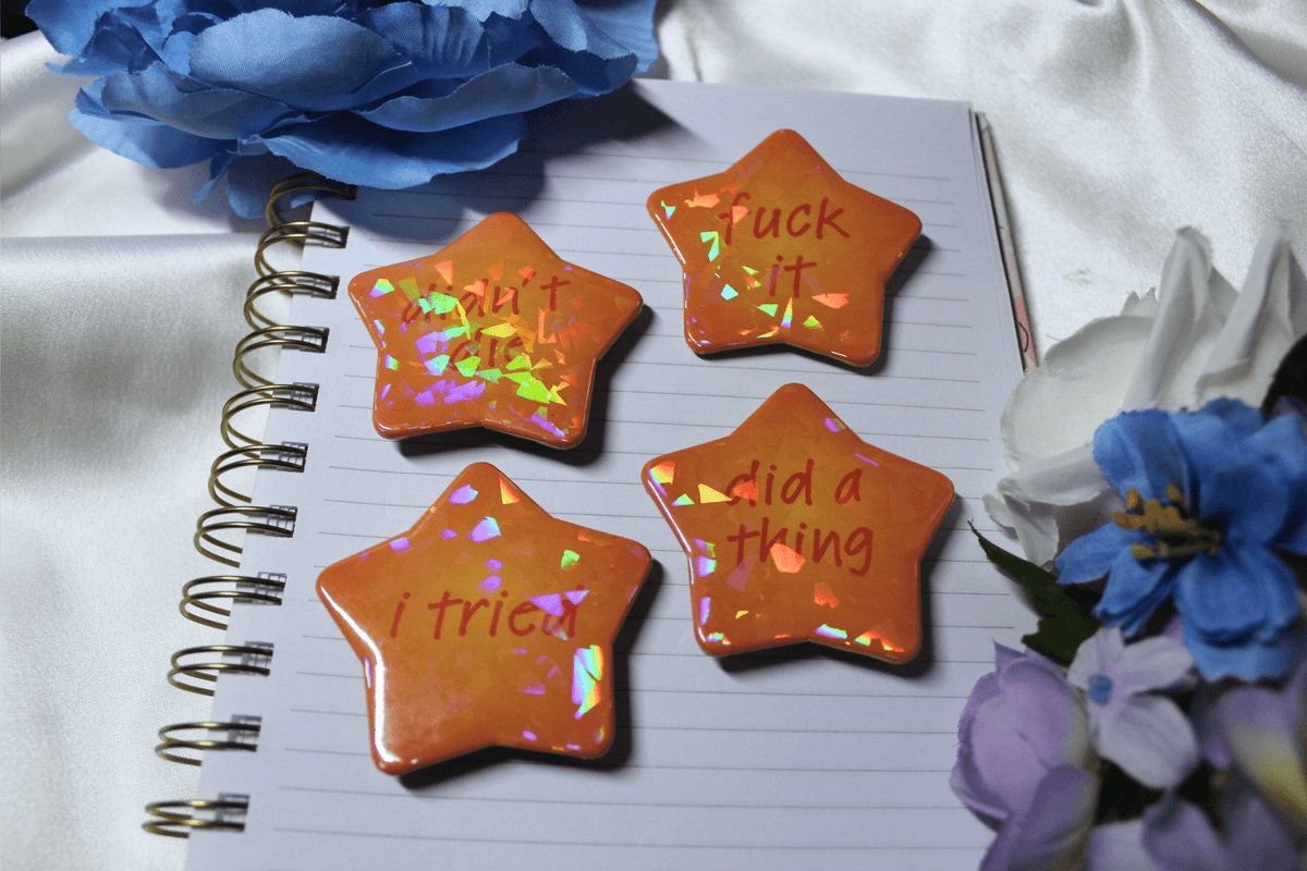 Gold Star Buttons - puppypilled