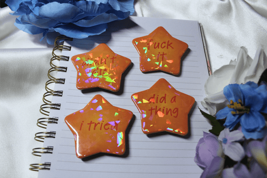 Gold Star Buttons - puppypilled