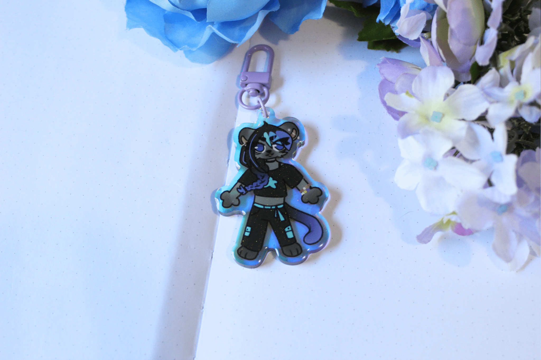 Gummy Worm Rainbow Acrylic Charm - puppypilled