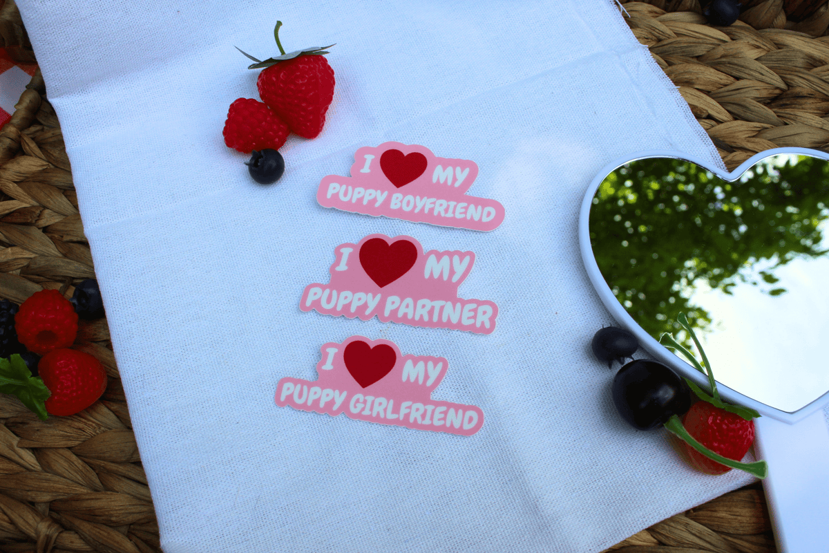 "I <3 My Puppy _______" Vinyl Stickers - puppypilled