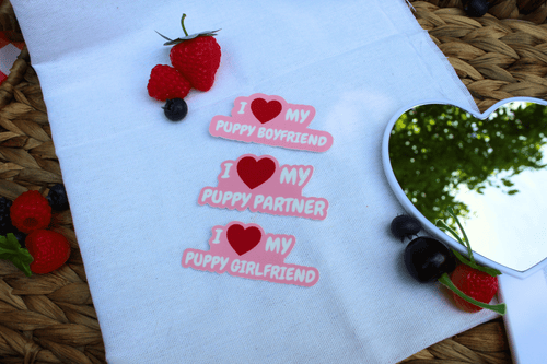 "I <3 My Puppy _______" Vinyl Stickers - puppypilled